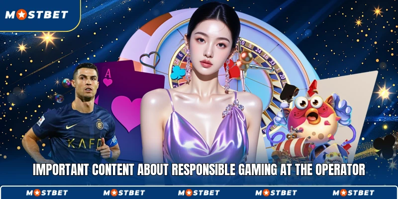 Important content about Responsible Gaming at the operator